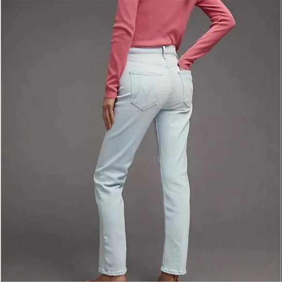 MOTHER The Pixie Tomcat Ankle Button Fly Jeans Pina Colada Paradise Size 25 - Picture 2 of 15